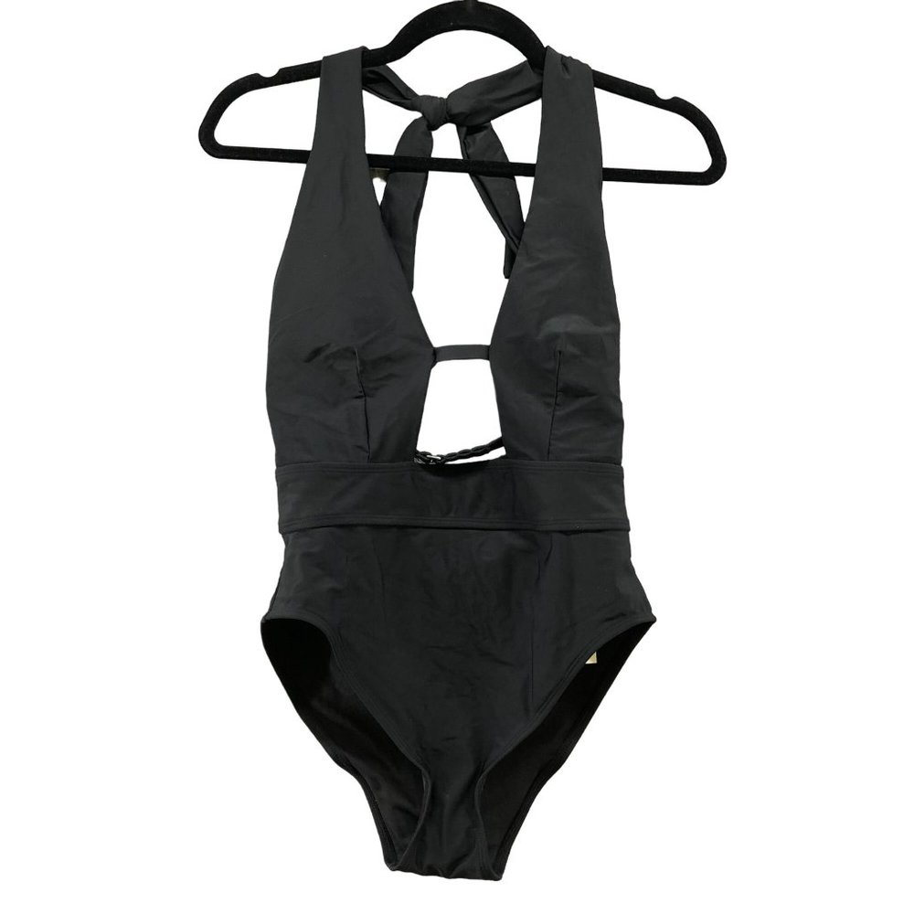NWT Adore Me Brinlee Contour Bathing Suit One Piece Swimsuit Black Size Small S